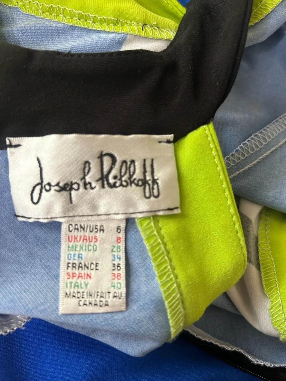 Vintage Joseph Ribkoff Dress Mod Midi Size 8